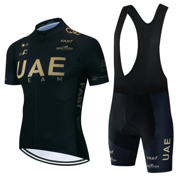 Conjunto de Jersey de ciclismo para equipo de los Emiratos Árabes Unidos, Ropa de ciclismo para hombre, camisetas para bicicleta de carretera, traje, pantalones cortos con pechera, Ropa de ciclismo de montaña, 2023