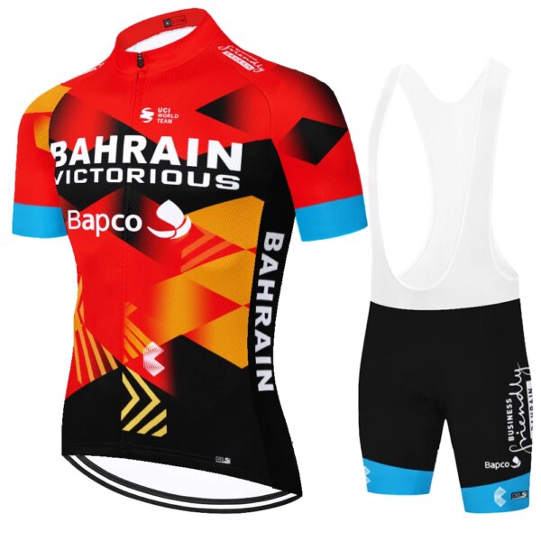 2024 BAHRAIN conjunto ciclismo masculino ciclismo jersey rennrad 자전거의류 fietskleding heren maillot velo homme mtb shorts ciclista