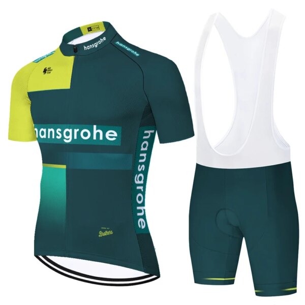 2024 Boraful Hansgrohe camisa ciclismo masculina manga corta ciclismo jersey conjunto maillot ciclismo hombre transpirable bicicleta jersey