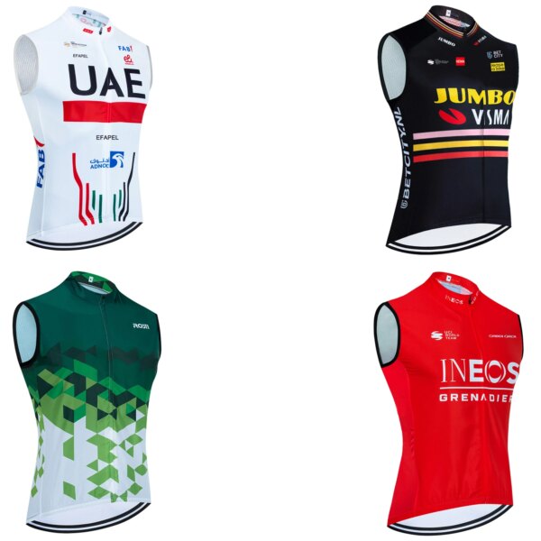 2024 INEOS Ciclismo equipo Jersey hombres MTB ITALIA bicicleta chaleco cortavientos Ropa Ciclismo carretera sin mangas bicicleta Maillot camiseta