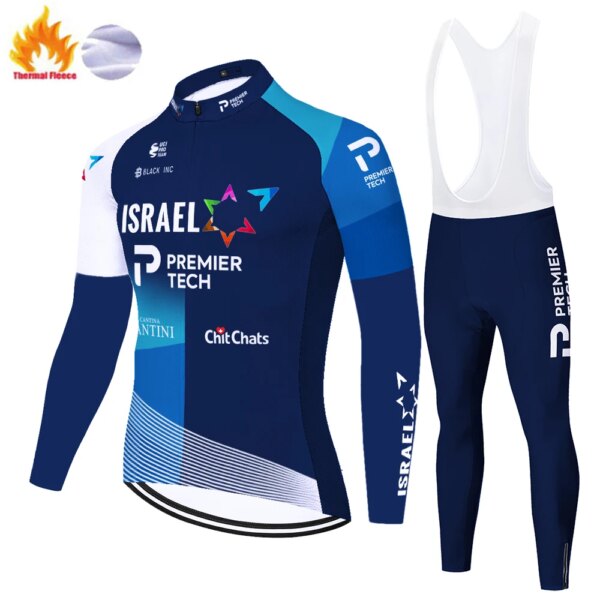 2024 equipo ISRAEL ropa ciclismo hombre invierno térmico polar maillot ciclismo hombre ciclismo jersey tenue cyclisme homme