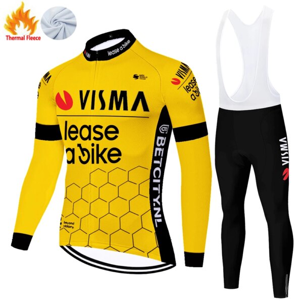 2024 JUMBO VISMA invierno térmico polar camisa ciclismo masculina ropa de bicicleta equipo de ciclismo ciclista fietskleding heren