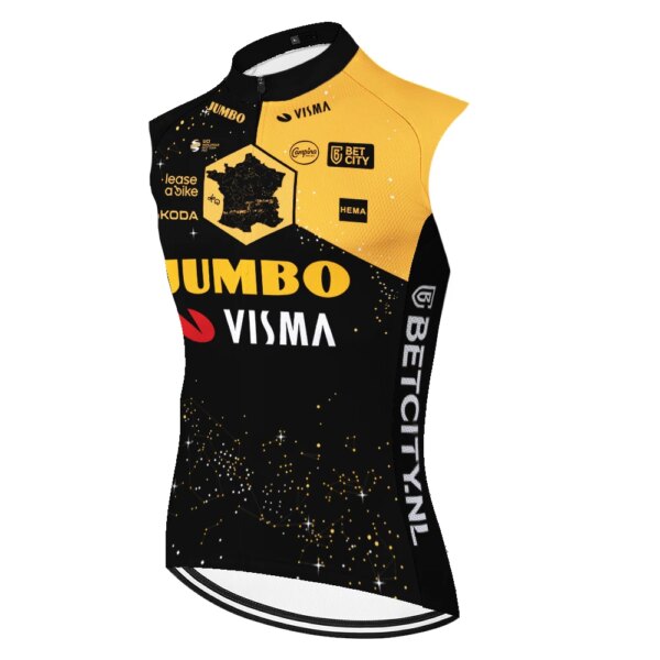 2024 JUMBO VISMA maillot ciclismo hombre sin mangas ciclismo jersey hombres koszulka rowerowa meska vtt equipo 자전거 저지 자전거의류