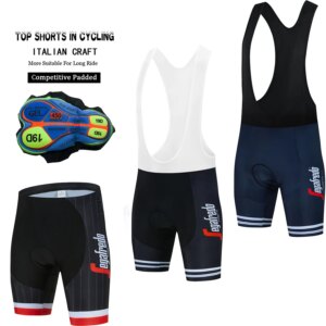 Pantalones cortos con pechera para Ciclismo de equipo para hombre, pantalones cortos con relleno de Gel, pantalones deportivos con pechera, uniforme de LICRA para Ciclismo de montaña, novedad de 2024