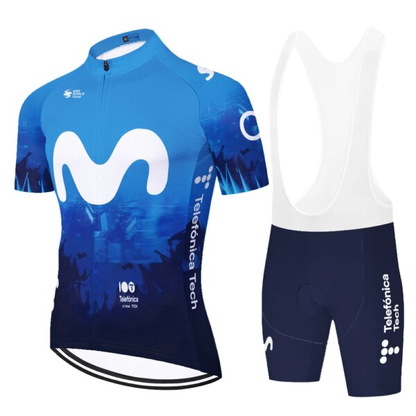 2024 equipo Movistar Ciclismo jersey hombres Ciclismo conjunto Maillot Ropa Ciclismo Jersey hombres verano bicicleta Jersey conjunto bicicleta Ropa MTB