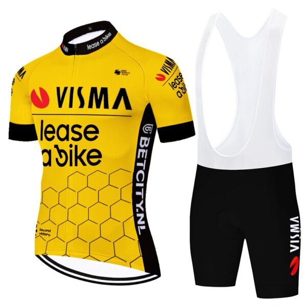 2024 nuevo equipo de corte láser Jumbo visma ciclismo ropa hombres maillot Racing ciclismo jersey conjunto verano secado rápido bicicleta camisa