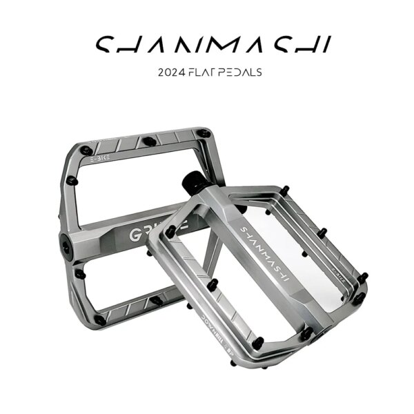 SHANMASHI DH-pedal cómodo para bicicleta de montaña, pedal plano de aleación de aluminio con 3 rodamientos, novedad de 2024