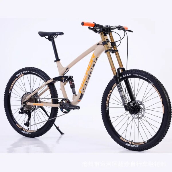 Bicicleta de Montaña de cola suave de 26 y 27,5 pulgadas, 11 velocidades, doble amortiguación, bicicleta de descenso DH, aleación de aluminio, MTB para adultos, freno hidráulico