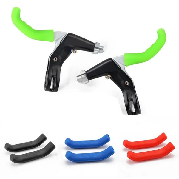 2 uds cubierta de manija de freno de bicicleta funda de silicona MTB bicicleta de carretera cubierta protectora de palanca de freno accesorios de freno de bicicleta de montaña