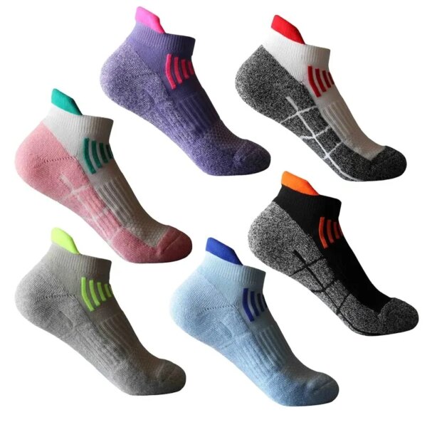 3 pares de calcetines deportivos para correr para mujer, calcetines para ciclismo al aire libre, calcetines transpirables de algodón para baloncesto, calcetines para acampar, Fitness, No Show, calcetines de gimnasio