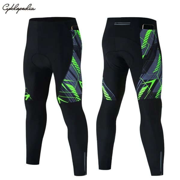 Ropa de bicicleta con 3 bolsillos para hombre, pantalones largos de carreras para ciclismo de montaña y descenso, medias deportivas para exteriores