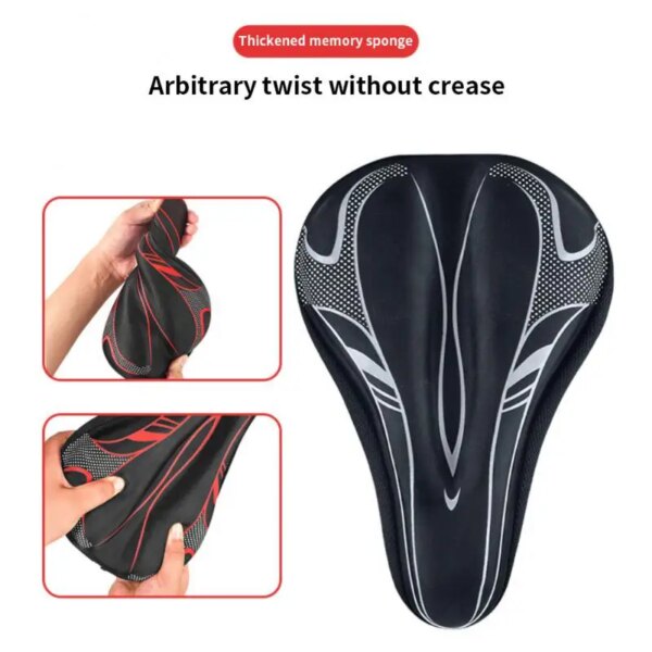 Funda de Gel 3D para SILLÍN de Bicicleta, para hombre y mujer, para Bicicleta de montaña o de carretera, Selle Velo Route Coprisella, Bici Asiento, funda de Gel suave para Asiento de Bicicleta