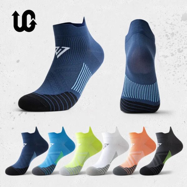 Calcetines de compresión transpirables para hombre y mujer, medias de tubo de alta elasticidad, para deportes de baloncesto, ciclismo, correr, 3 par/lote