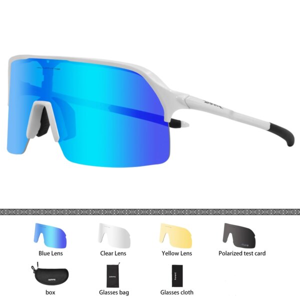 Gafas polarizadas para ciclismo para hombre y mujer, lentes de sol deportivas para bicicleta de montaña, para pescar al aire libre, 2023, 4 lentes