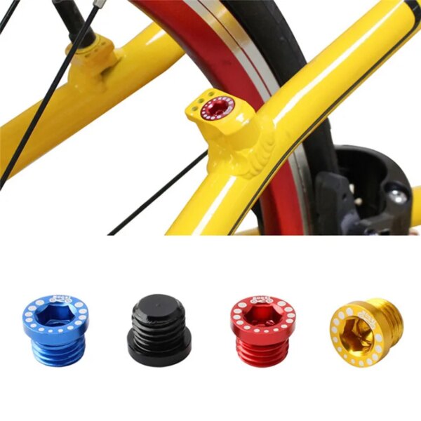 4 Uds. Tuerca de tornillo de freno de bicicleta de montaña aleación de aluminio V tornillo de freno M10 cabeza de instalación ultraligera pernos tuercas hebilla de giro