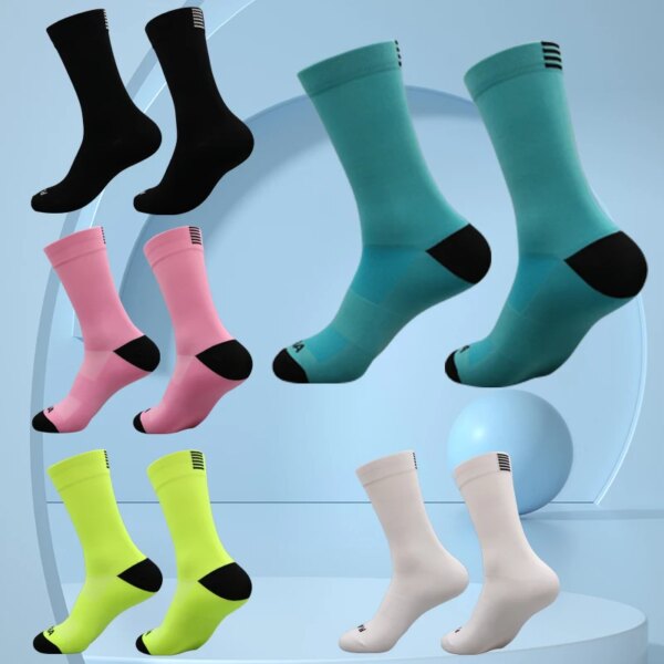 Calcetines cómodos para bicicleta de montaña, 5 colores, para correr y ciclismo, calcetines de alta calidad para bicicleta de carretera