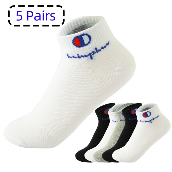 5 pares de calcetines tobilleros de hombre de alta calidad, calcetines deportivos de algodón transpirables, calcetines deportivos de malla informales atléticos de verano de corte fino, calcetines cortos talla 38-45