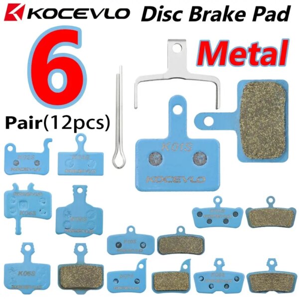 6 pares (12 uds) Kocevlo MTB pastillas de freno de disco hidráulico de Metal para B01S B05S SRAM AVID HAYES Magura ZOOM pieza de freno