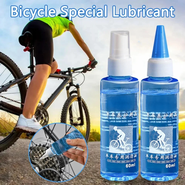 Lubricante especial para bicicleta de 60ML, cadena de larga duración, lubricante seco, aceite para cadena de bicicleta, aceite de mantenimiento ceroso, chorro para bicicleta de montaña y carretera