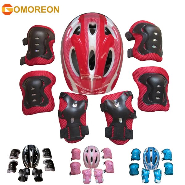 7 Uds patinaje sobre ruedas niños niño niña casco de seguridad rodillera conjuntos de coderas ciclismo patín bicicleta Scooter casco protección seguridad