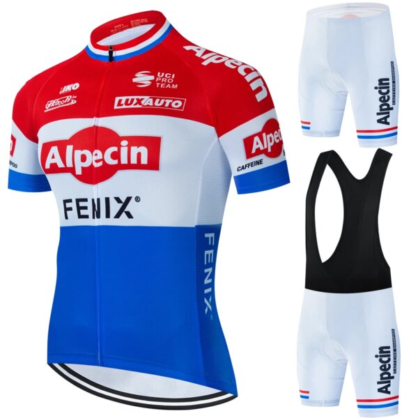 Alpecin-uniforme de ciclismo para hombre, conjunto de Jersey, chaqueta, pantalones de montaña, Kit deportivo, blusa, ropa deportiva de verano 2024