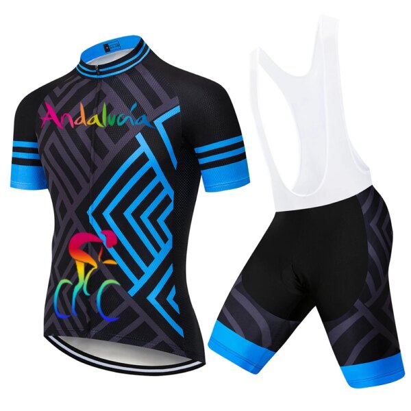 Conjunto de Jersey de Ciclismo de Andalucía, Ropa deportiva para bicicleta de montaña del equipo de España, Ropa deportiva para bicicleta, Maillot, Ropa de Ciclismo, conjunto de Ciclismo 20D