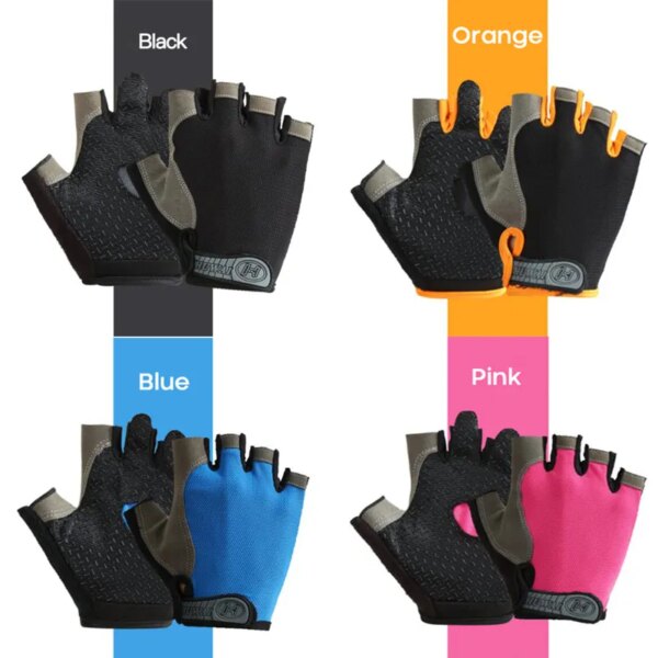 Guantes antideslizantes sin dedos, guantes transpirables para hombre y mujer, guantes deportivos, guantes para bicicleta, guantes tácticos, equipo de ciclismo