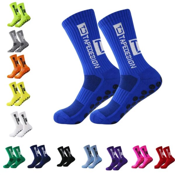 Calcetines de fútbol antideslizantes para hombre y mujer, medias deportivas antideslizantes para fútbol, ​​baloncesto, tenis, agarre para ciclismo, 38-45