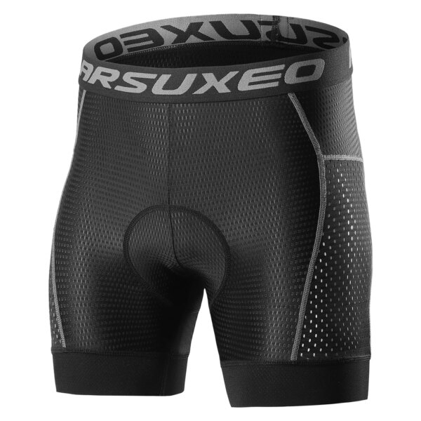 Arsuxeo-pantalones cortos de Ciclismo para hombre, Ropa interior, pantalones cortos acolchados de Gel 5D, secado rápido, a prueba de golpes, para ciclismo de montaña o de montaña