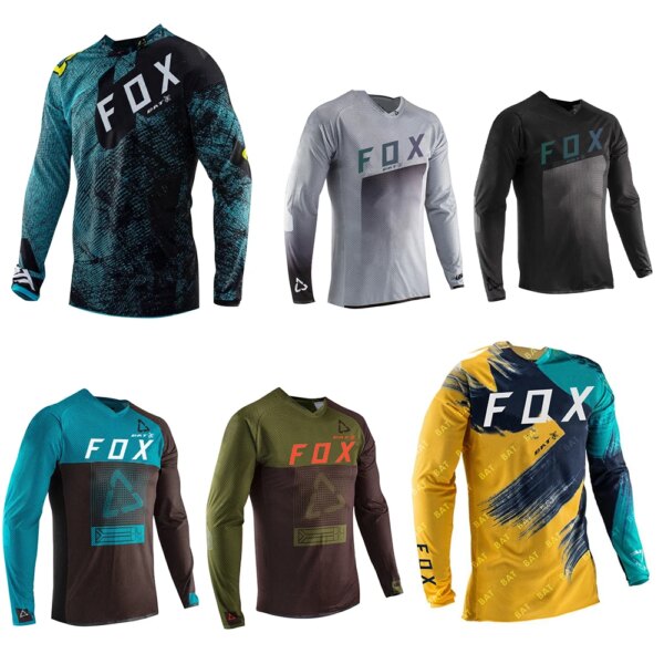 BAT FOX MTB Jersey Jersey para descensos bicicleta de montaña Camiseta Motocross Camiseta de secado rápido Enduro todoterreno hombre ciclismo Maillot