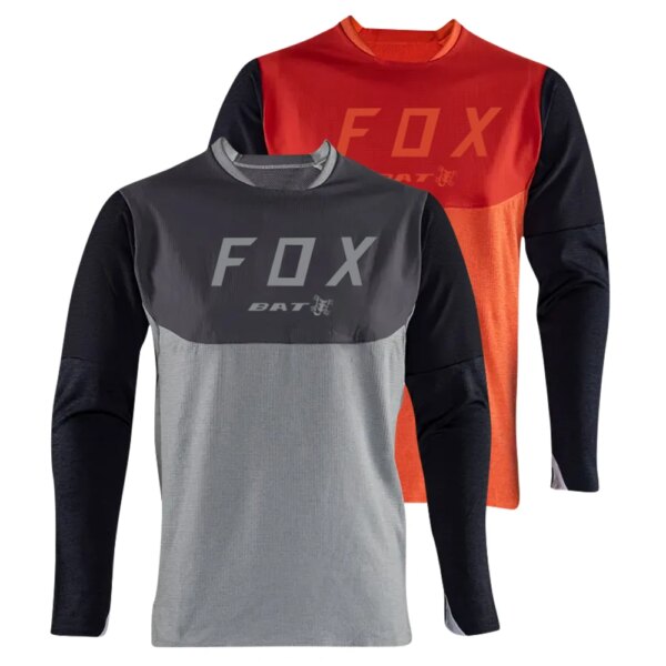 BAT FOX Camiseta de Motocross manga larga Jersey para descensos Enduro MTB camisas Offroad DH Racing motocicleta ciclismo Jersey Ropa de moto