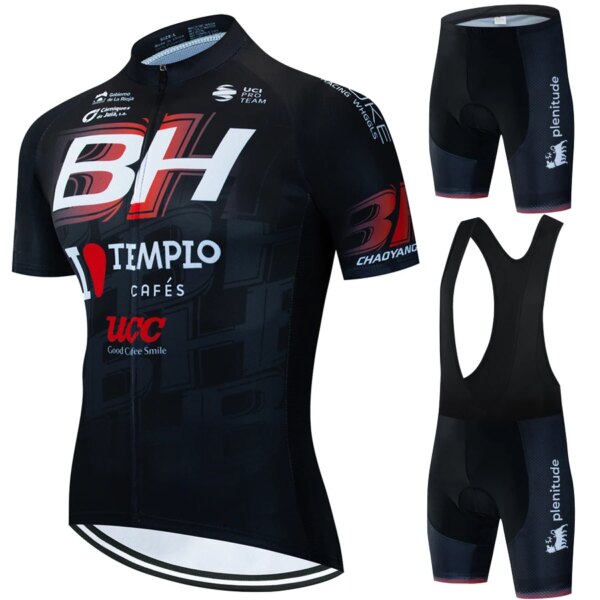 BH-uniforme de ciclismo para hombre, conjuntos cortos de ropa de montaña, Jersey de bicicleta, pantalones cortos, ropa para hombre, chaqueta de ciclismo, conjunto deportivo, verano 2024