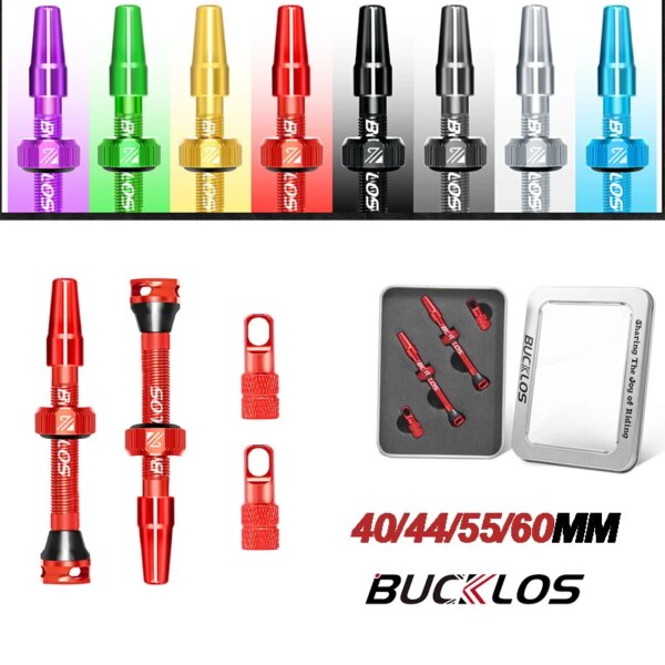 BUCKLOS Válvula sin cámara para bicicleta 40/44/55/60 mm F/V Válvula Presta Herramienta para neumáticos extraíbles Accesorios para ciclismo