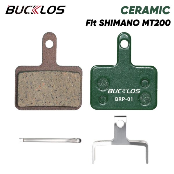 BUCKLOS Pastillas de Freno Pastillas de Freno de Disco de cerámica para Bicicleta para SHIMANO MT200 Pastillas de Freno hidráulicas para Bicicleta de Carretera MTB duraderas Aptas para B01S B03S B05S