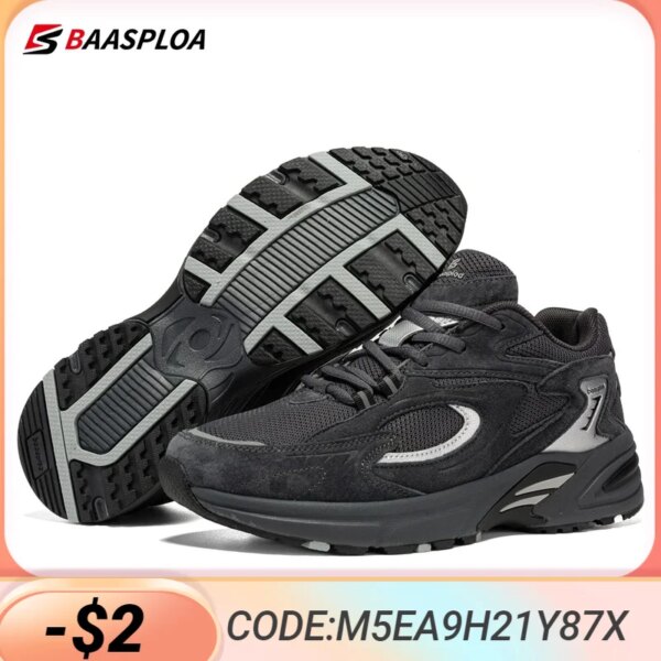 Baaslpoa, nuevos zapatos para correr para hombre, tela de malla, transpirable, antideslizante, para deportes al aire libre, zapatos para caminar, baloncesto, zapatillas para hombre