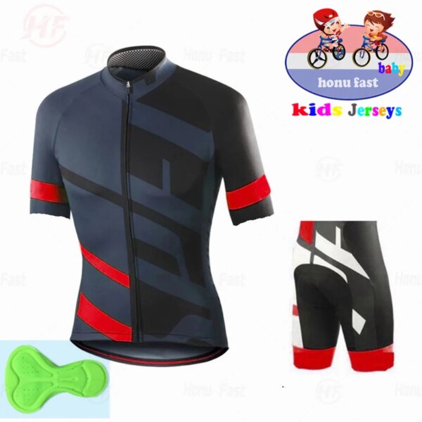 Conjunto de bicicleta de montaña de manga corta para bebé, Ropa de Ciclismo para niño, Jersey de secado rápido para verano, traje de Ciclismo, 2022