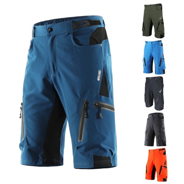 Pantalones cortos holgados para ciclismo, pantalones deportivos transpirables, pantalones cortos holgados, ropa informal para ciclismo al aire libre con bolsillos con cremallera