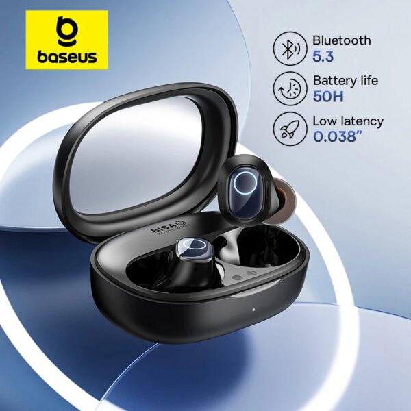 Baseus Bowie WM03 verdadero auricular inalámbrico Bluetooth 5,3 soporte 3D Audio espacial Mini auricular HiFi música deporte juego TWS auriculares