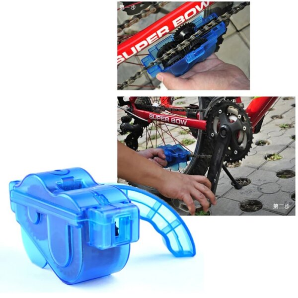 Limpiador de cadena de bicicleta, cepillos para máquina de ciclismo, kit de herramientas de lavado, cadena de bicicleta, rueda, limpieza lubricante, limpieza fácil y rápida