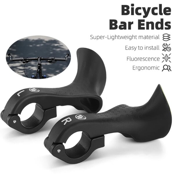 Extremos de barra de manillar de bicicleta Diseño ergonómico Extremos de barra interior de bicicleta MTB Diseño fluorescente Universal para la mayoría de bicicletas MTB Bicicleta de carretera