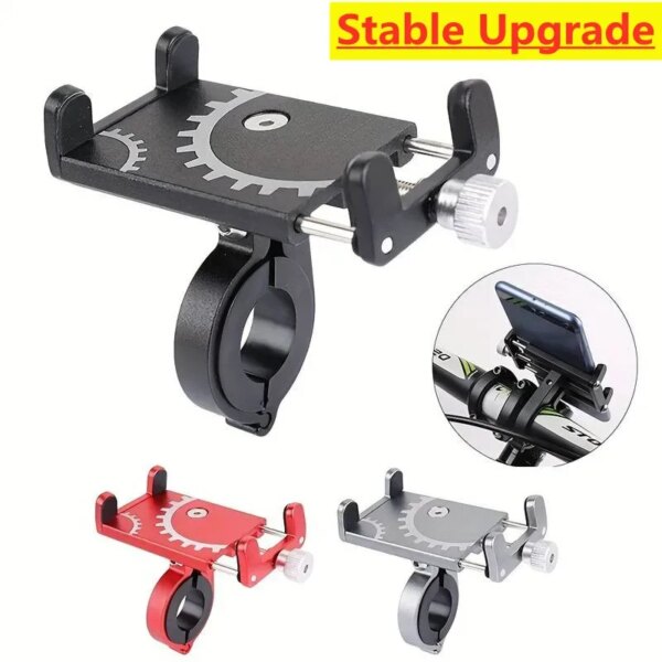 Soporte de teléfono para bicicleta, soporte Universal para móvil, GPS, Metal, para montar en bicicleta de montaña, soporte para motocicleta, Clip antideslizante para manillar de Moto