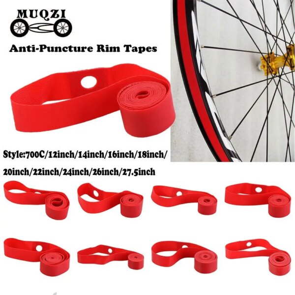 Cintas de llanta antipinchazos de goma de PVC Premium para bicicleta, tiras para MTB, bicicleta de montaña y carretera, revestimiento de neumático plegable, banda, Protector de neumáticos de tubo