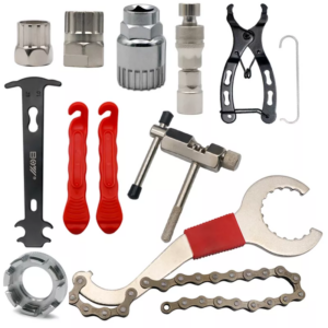 Kits de herramientas de reparación de bicicletas, regla medidora de cadena de bicicleta, Extractor de manivela, cortador de cadena, removedor de volante, piezas de reparación de ciclismo