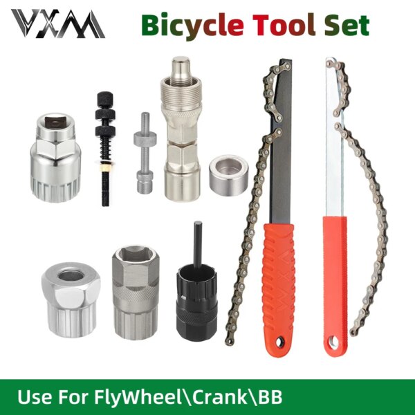 Kits de herramientas de reparación de bicicletas, removedor de volante, cortador, extractor de manivela, llave para bicicleta de montaña, soporte de herramientas de mantenimiento para bicicletas de carretera