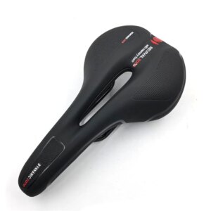 Sillín de bicicleta de cuero PU, asiento cómodo hueco, transpirable, para bicicleta de montaña, cojín para ciclismo
