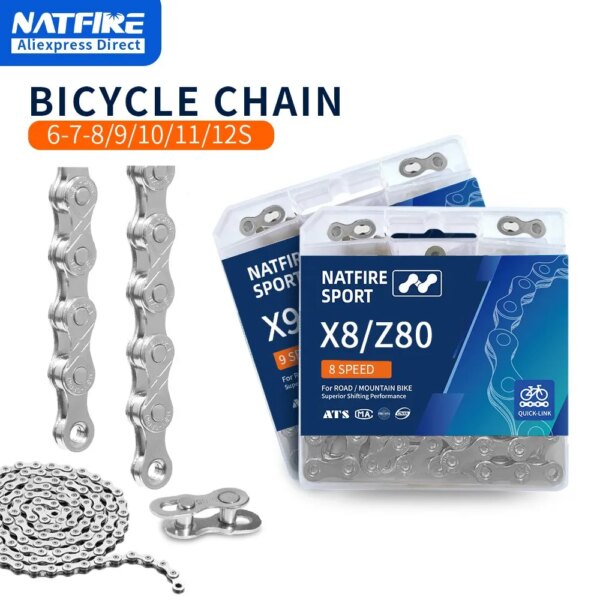 Cadena de bicicleta 6 7 8 9 10 11 12 velocidades con cadena rápida Enlace de cadenas de bicicleta MTB Bicicleta de carretera Bicicleta de montaña actual para pieza de bicicleta Shimano