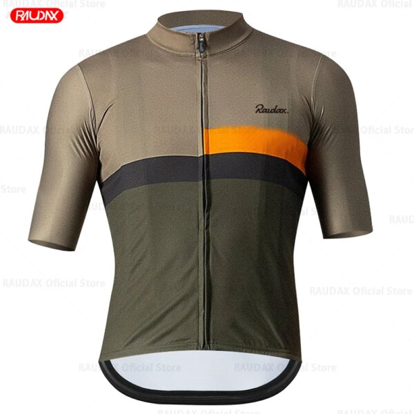 Ropa de Ciclismo para hombre Raudax de manga corta, Ropa de Ciclismo de verano, Jersey de Ciclismo, camiseta de triatlón, uniforme, camisetas de Ciclismo