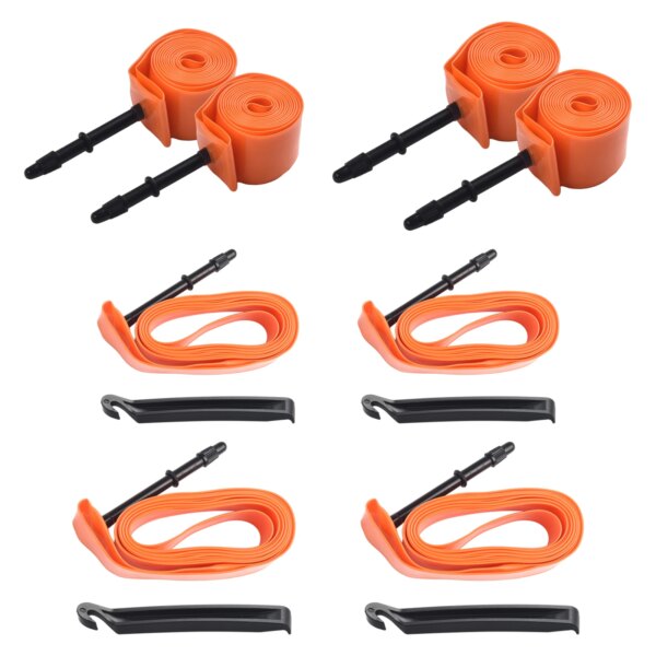 Neumáticos de bicicleta de montaña, neumáticos de tubo interior 700 18 32C, 700c, 45/65/85mm, color naranja, ultraligeros para freno de llanta