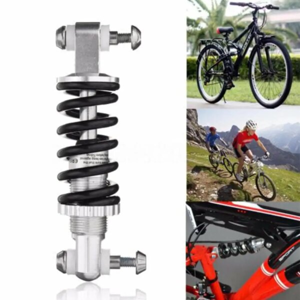 Amortiguador de resorte para bicicleta, amortiguador de suspensión trasera de acero inoxidable para bicicleta de montaña, 125mm, 450lb, piezas de ciclismo de choque trasero