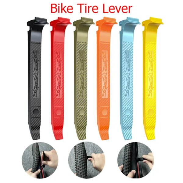 Palanca de neumáticos de bicicleta, removedor de ruedas de bicicleta de carretera y de montaña portátil, herramienta de reparación de ciclismo al aire libre, abridor de neumáticos de bicicleta